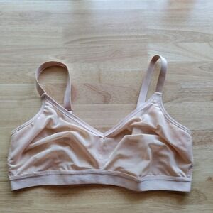Negative Underwear Sieve Non-Wire Bra Peach Buff Mesh Bralette Size 3+